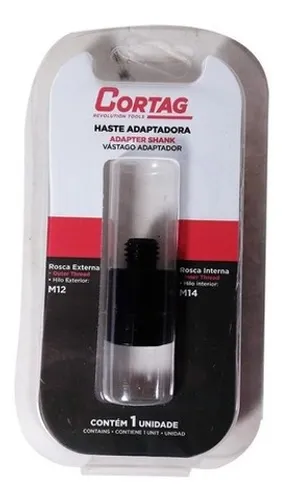 Adaptador Rosca M12 P/ M14 Serra Copo Alvenaria Cortag