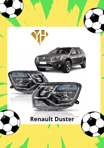 Farol Principal Renault Duster/Oroch C/ Cúpula Azul Manual H1/H7 Tyc Ano: 2016/2020