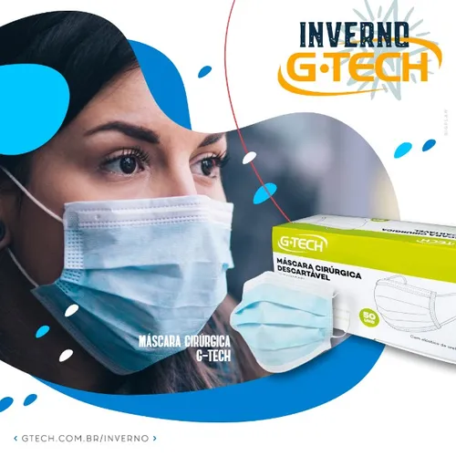 Máscara tripla cirúrgica G-Tech