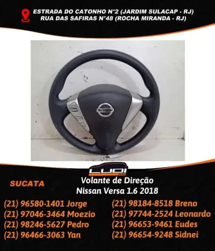 Volante de Direção Nissan Versa 1.6 2018