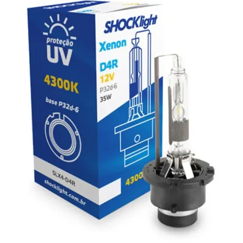Lâmpada Farol Xenon D4R - 4300K 35W 12V - SLX4-D4R