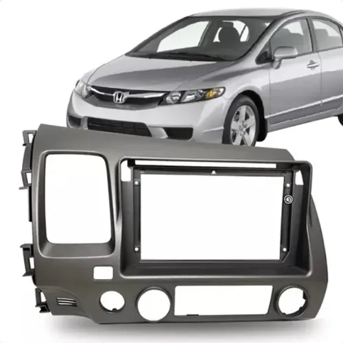 Moldura 2 din 10 Polegadas New Civic 2007 2008 2009 2010 2011