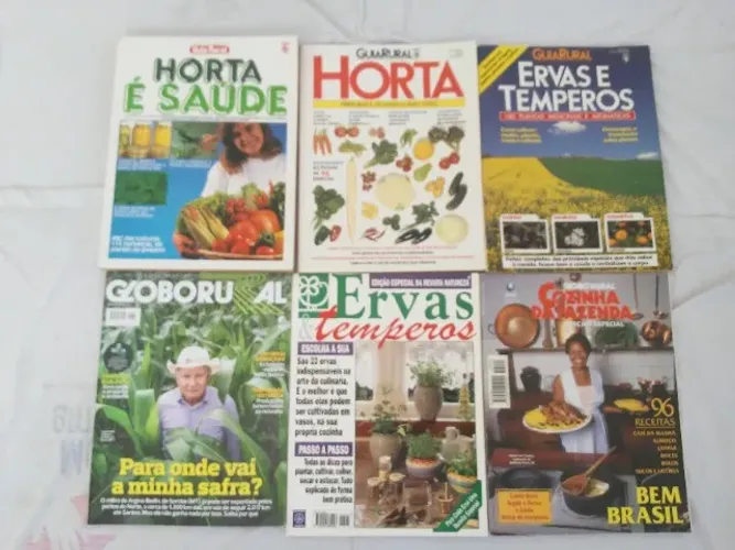 Revistas sobre vida saudável e vida no campo.