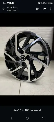 Rodas HB20 ou Etios aro 15 em até 10x de R$256,00 no cartão de crédito