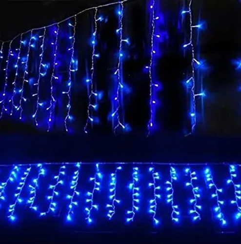 Pisca Cascata 100 Leds Azul 1,5x1,5m Cai001az