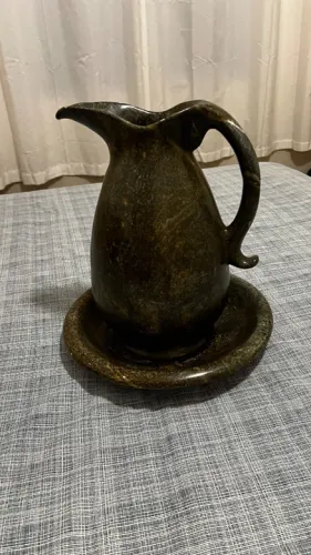 Jarra e Bacia em Pedra Sabão - Ouro Preto