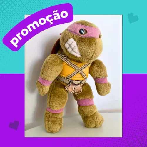 Boneco Tartaruga Ninja Donatello, anos 80 , playmates turtles vintage antigo pelúcia retro