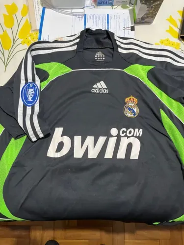 Camisa Real Madrid Adidas - Bwin - 2007/2008 - Tamanho M
