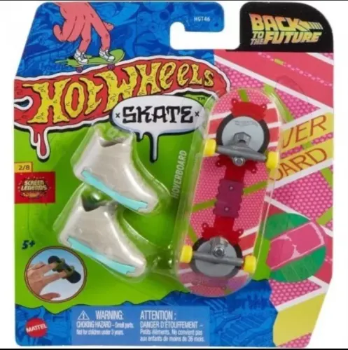 Diecast 1:64 Hot Wheels Skate de Dedo De Volta Para O Futuro Back To The Future