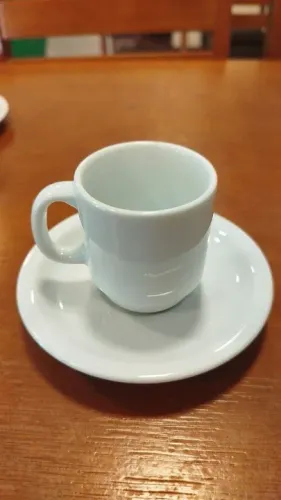 Kit Xícaras com Pires Porcelana 60ml Chá Café Espresso