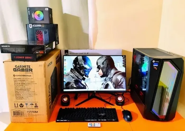 Pc Gamer Novo Completo i5 Rx 580 16 ram 512gb 1 ano de garantia