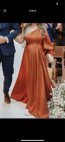 Vestido alta custara Terracota M