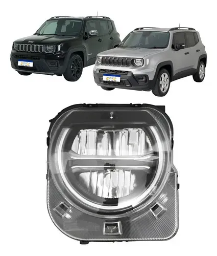 Farol Full Led Jeep Renegade 2022 A 2026 Esquerdo Com Reator Esquerdo/motorista