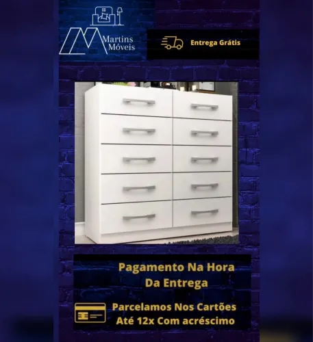 GRANDE PROMOÇÃO* CÔMODA 10 GAVETAS  ENTREGA GRÁTIS ACEITA CARTÃO