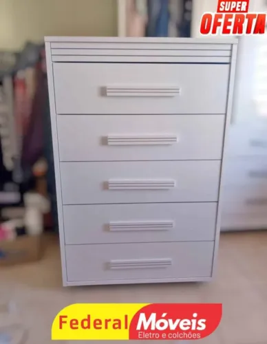 Cômoda 5 Gavetas Nova - Praticidade e Estilo no Seu Quarto!
