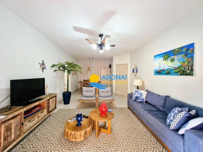 Apartamento beira-mar com sacada Pitangueiras Guarujá