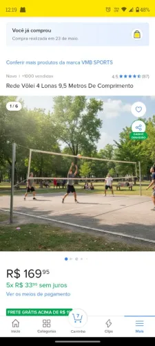Rede de vôlei 4 lonas