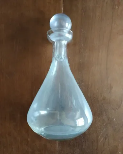 Garrafa Decanter de Vidro com Tampa Garrafa Decorativa Vintage 28x12 cm