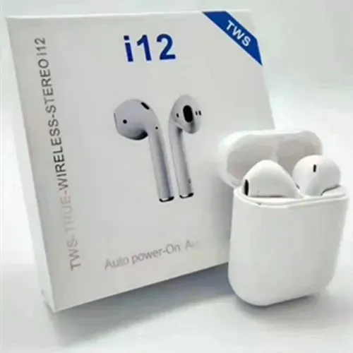 Fone sem fio I12 Bluetooth Tws microfone e atende chamadas