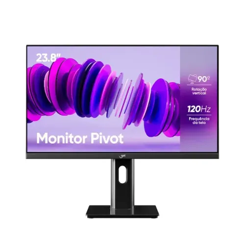 Monitor Rotativo VA Get 23.8" Black Slim, Led, Full HD, 120Hz, 7ms, VA, OverDrive - WZetta