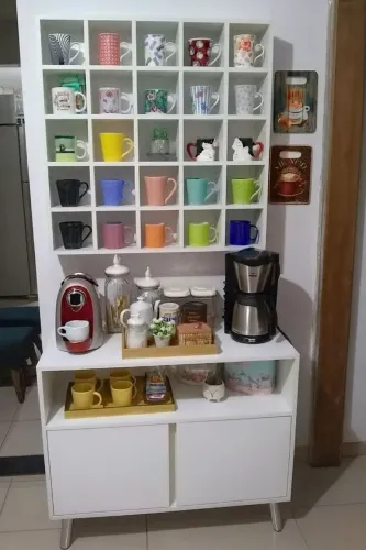 KIT PORTA XÍCARA E CANTINHO DO CAFÉ ? MDF NOVO