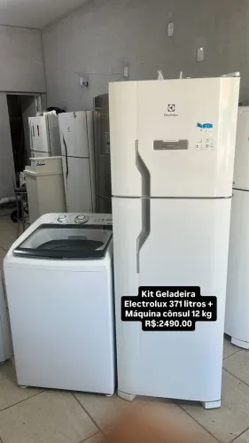 Geladeira + máquina de lavar Roupa