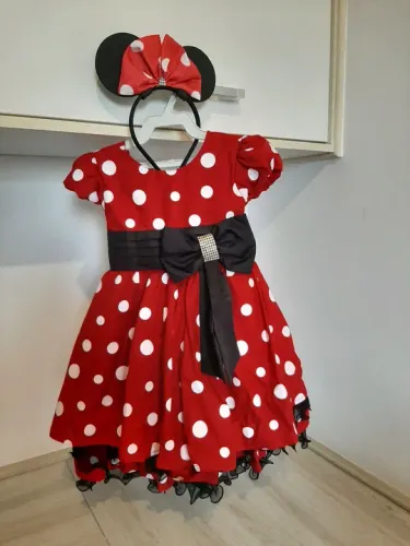 Vestido Minnie Vermelho Infantil - Fantasia