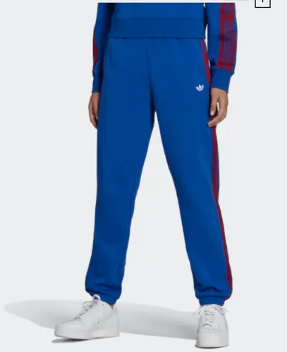 Calça Adidas Azul com Detalhes Vermelhos