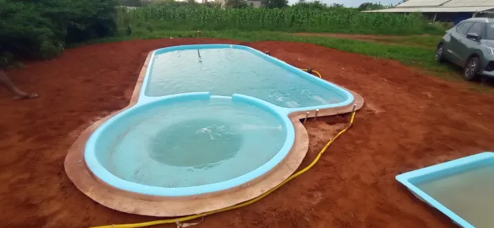 Piscina de fibra Zeus com instalação COMPLETA PRECINHO DE BÁSICA 