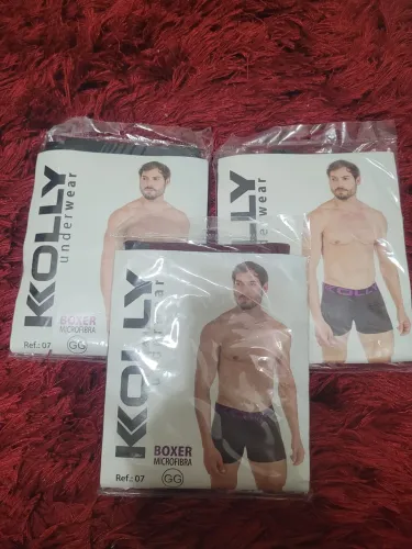 Kit 3 cuecas Boxer Kolly