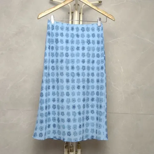 Saia Floral Azul Claro