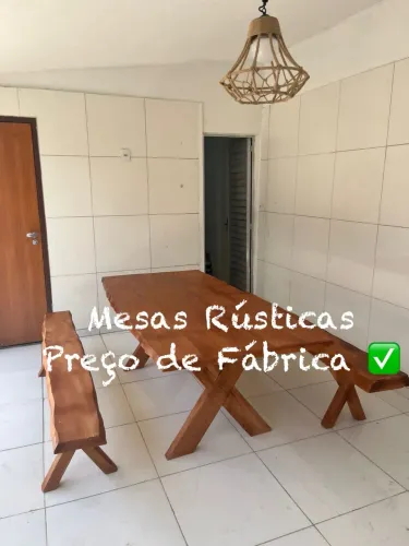Mesa Rústica MACIÇA TOPADA