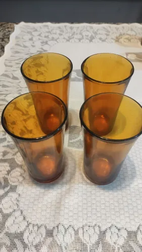 RARIDADE DURALEX Conjunto de copos âmbar