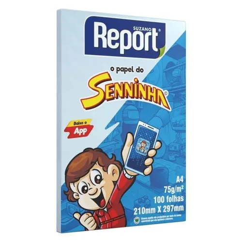 Papel Report Senninha A4 75g/m² 100 Folhas