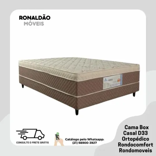 Cama Box Casal D33 Rondomoveis - Entrega Rápida!
