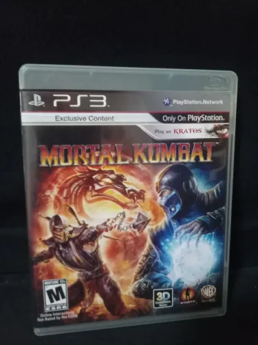 Jogo PlayStation PS3 mídia física Mortal Kombat com Kratos
