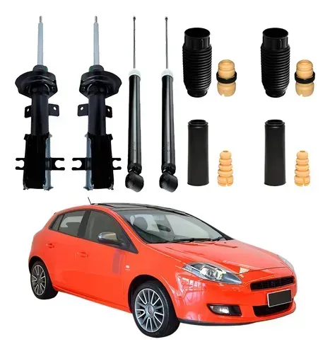 Kit 4 Amortecedor Fiat Bravo 2011 2012 2013 Monroe + Kit 