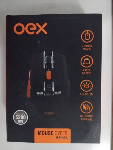 Mouse Gamer Oex Cyber MS-306 5200 DPI