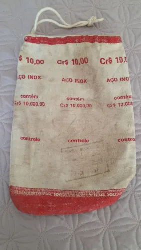 Saco de moedas antigo de banco