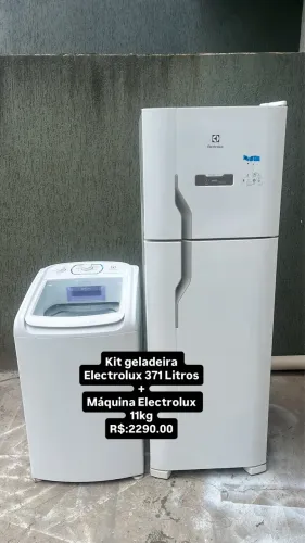 Kit geladeira + máquina de lavar roupas 