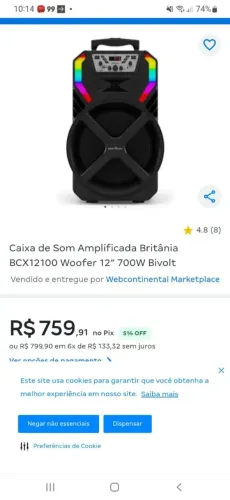 Caixa de som Britânia