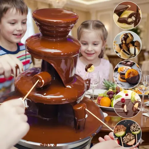 Mini Cascata Chocolate Panela Elétrica Fondue Fonte de Chocolate