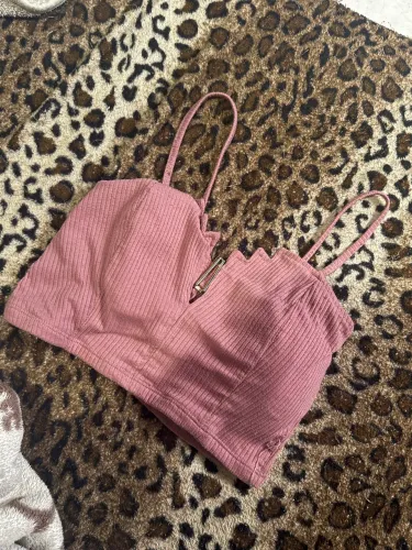 Cropped feminino rosa