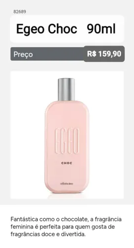 Promoção por 110,00 cada Perfume Boticário