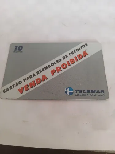 Cartão telefônico raro reembolso de crédito