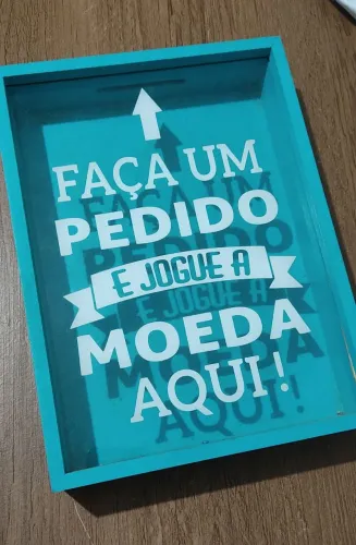 Quadro cofre porta moedas