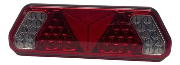Lanterna Traseira Guerra Led Caminhao Carreta Bivolt 12v/24v Direito/passageiro Vermelho