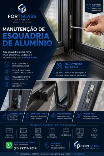Manutenção em Esquadria de Alumínio
