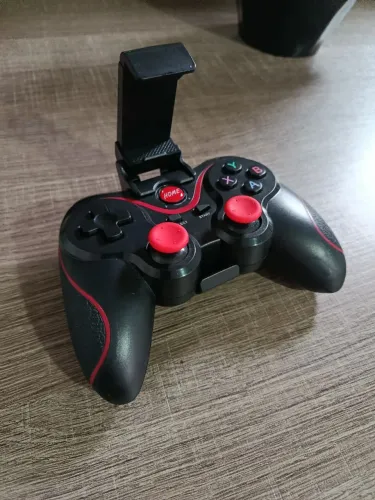 Controle sem fio mais suporte para celular 