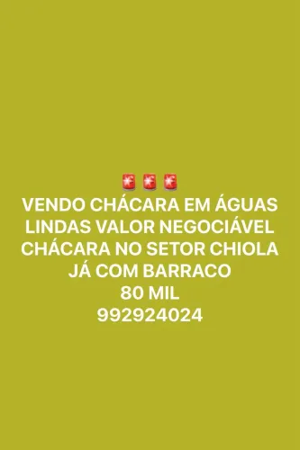 VENDO CHÁCARA URGENTE
